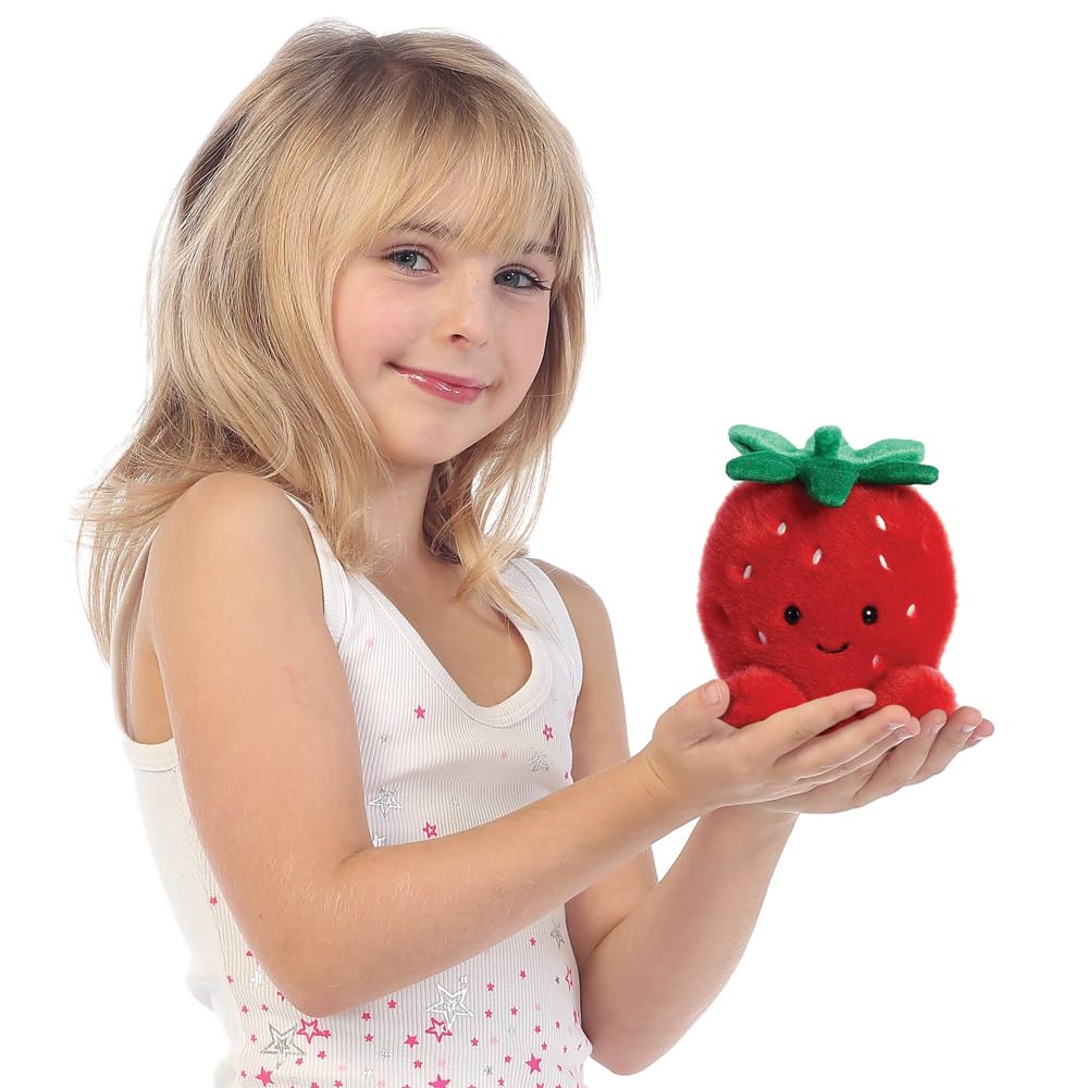 Aurora, 33573, Palm Pals Juicy Strawberry 5In, Soft Toy, Red