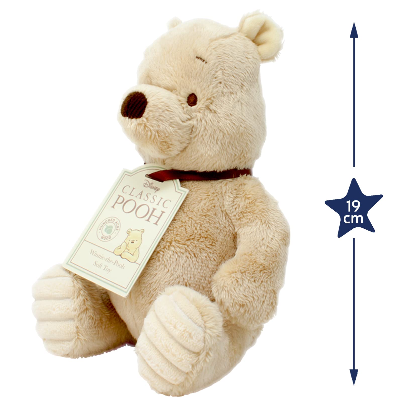 Disney DN1460 Pooh & Friends Classic Winnie The Pooh Soft Toy, Beige