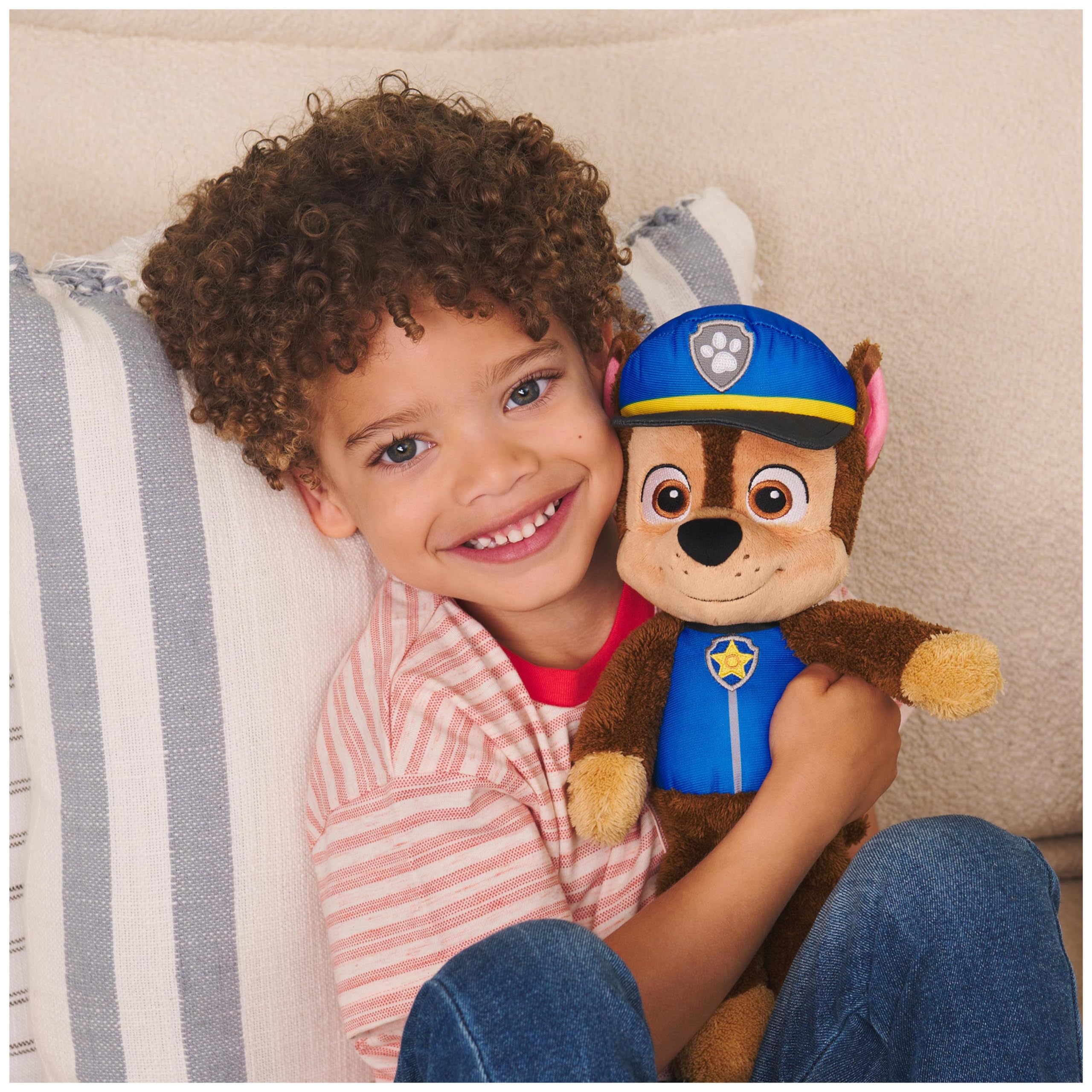 GUND PAW Patrol Official Chase Take Along Buddy Plush Toy, Premium Stuffed Animal for Ages 1 and Up, Blue/Brown, 33cm