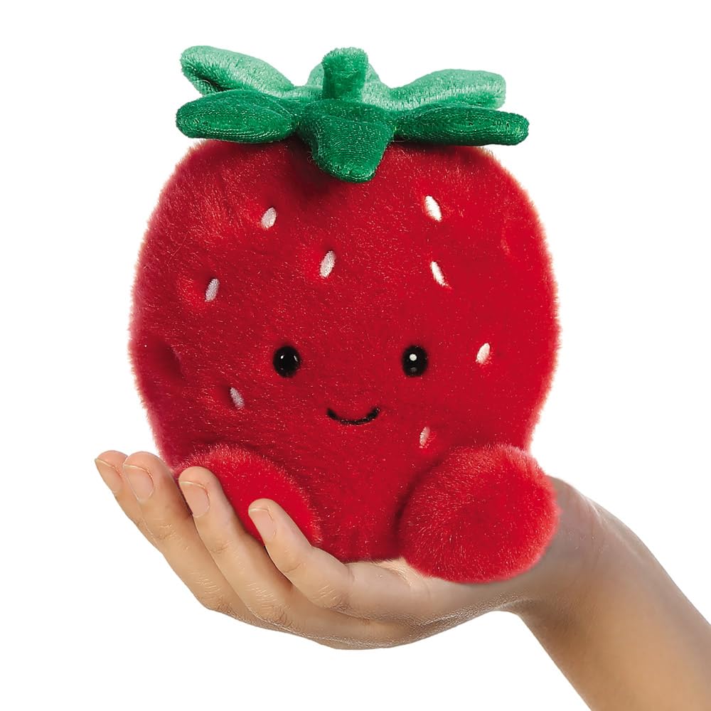 Aurora, 33573, Palm Pals Juicy Strawberry 5In, Soft Toy, Red