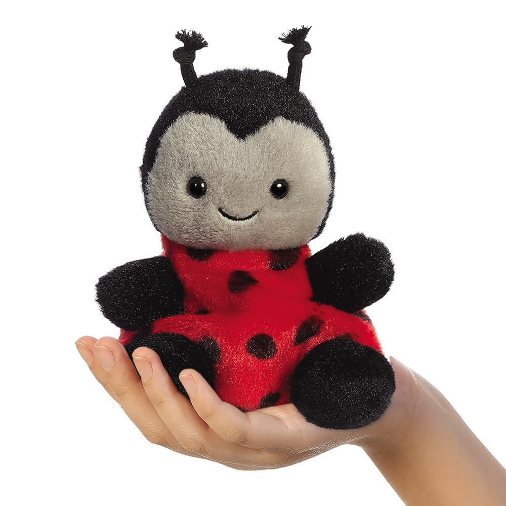 Aurora, 82059, Palm Pals Spots Ladybird 5In, Soft Toy, Red & Black