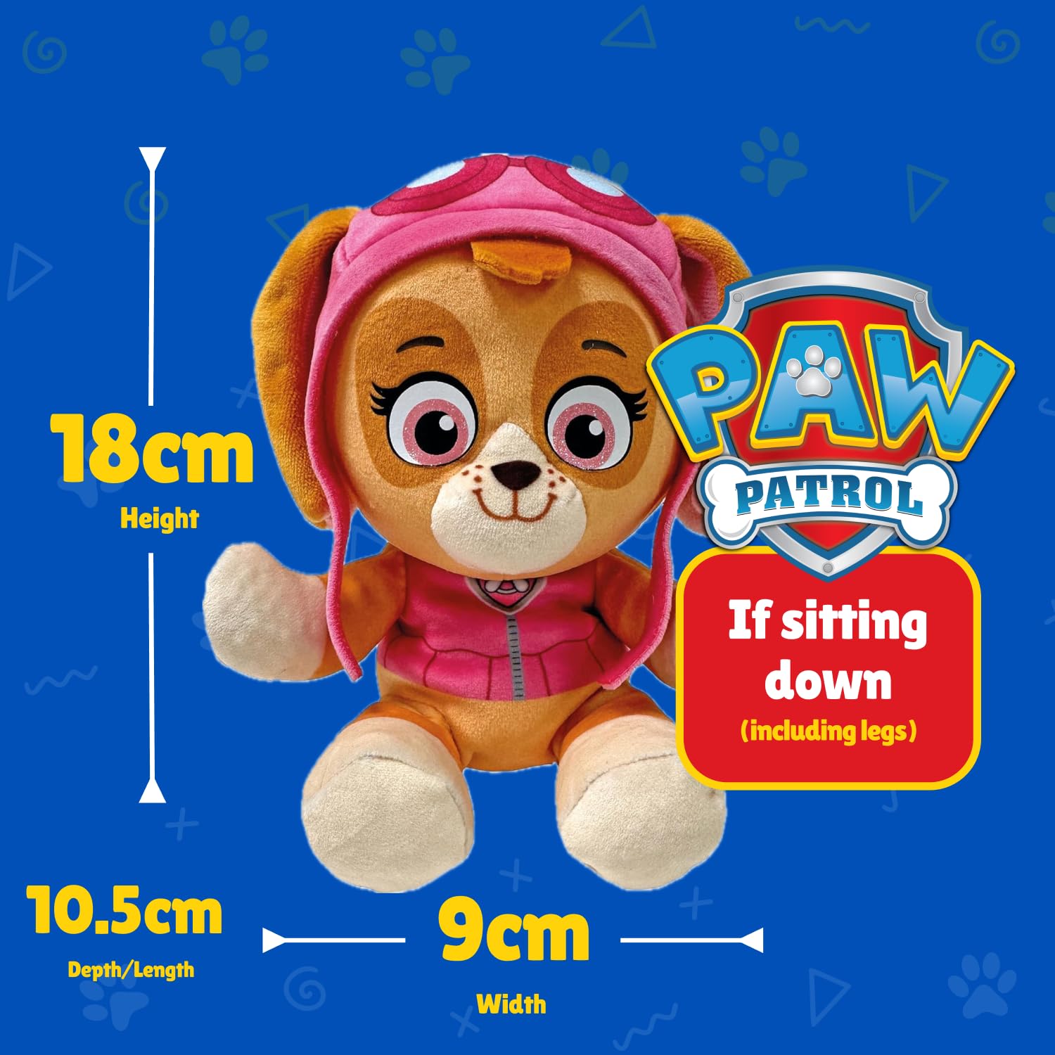 TY Skye Paw Patrol Soft Plush Toy for Kids, Cuddly Teddy, Collectible Stuffed Toy, Beanie Babies Range, Regular