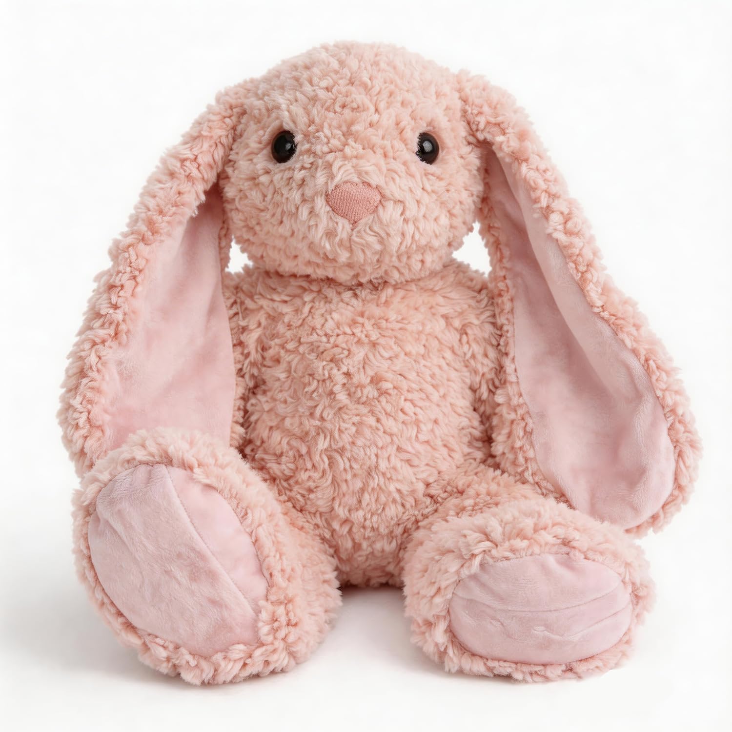 rafrtcl Soft Plush Bunny Teddy, 27cm Floppy Eared Stuffed Rabbit, Ultra-Soft Hugging Comfort Toy, Machine Washable Plush Animal Gift for Kids Ages 3+ (Pink)