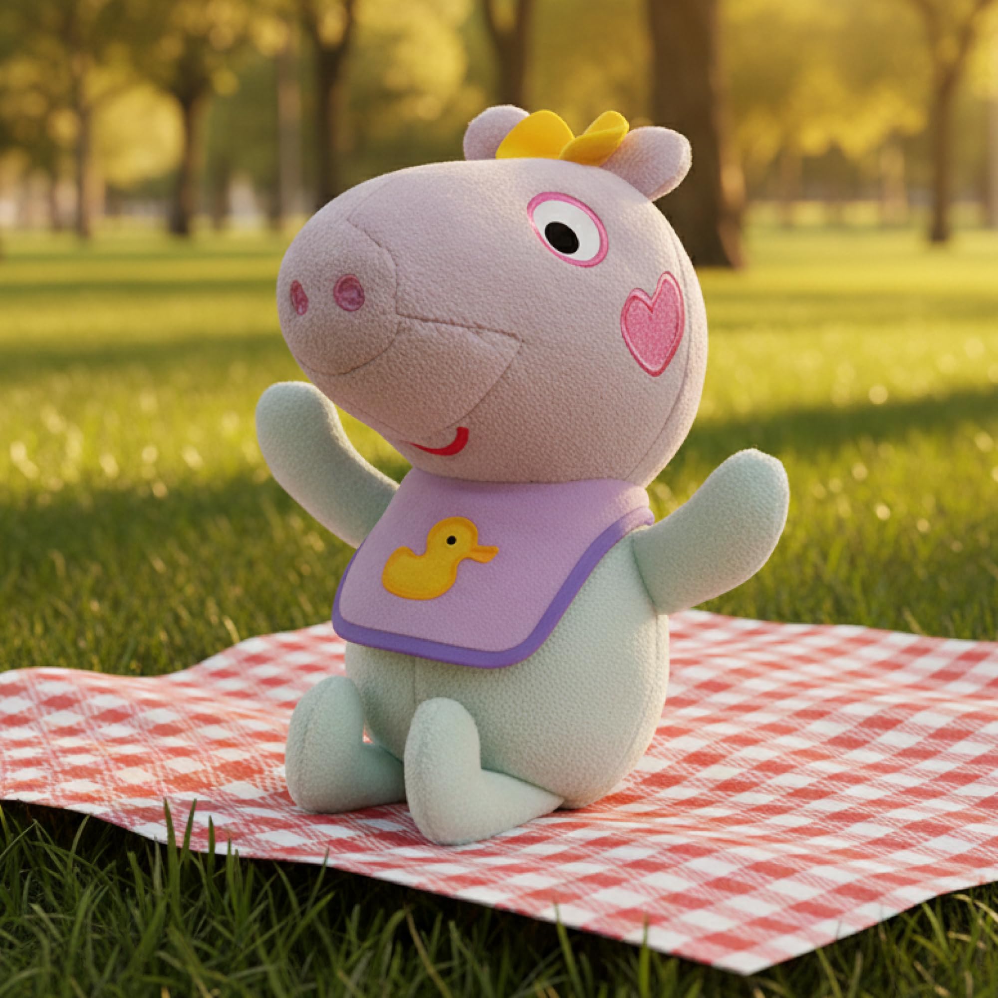 TY Baby Evie Peppa Pig Beanie 13cm Soft Plush Toy Teddy – Collectible Stuffed Plushies Cuddly Soft Toy for Kids – Cute Plush Gift and Soft Toys